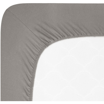 Jersey Lycra prostěradlo Andrea Simone boxspring - Granite Gray (18-5204)