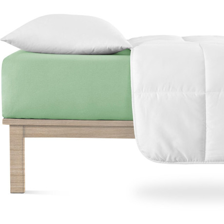 Jersey Lycra prostěradlo Andrea Simone boxspring - Granite Green (16-5907)