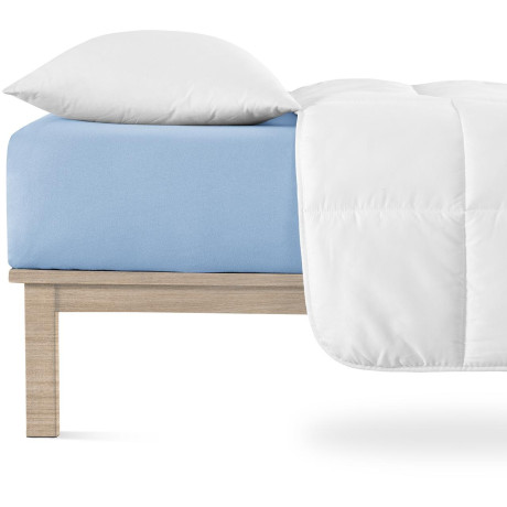 Jersey Lycra prostěradlo Andrea Simone boxspring - Modrá (Della Robbia Blue 16-4020)