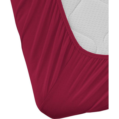 Prostěradlo Jersey bavlna IDEAL - Vínová