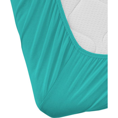 Prostěradlo Jersey bavlna IDEAL - Zelený tyrkys