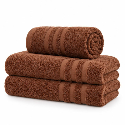 Bavlněná froté osuška 70x140 Classic - Hnědá