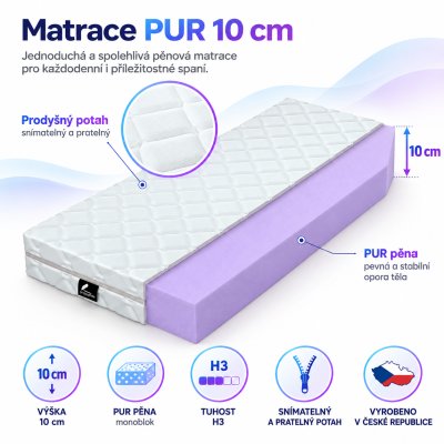 Matrace Pur 10 cm